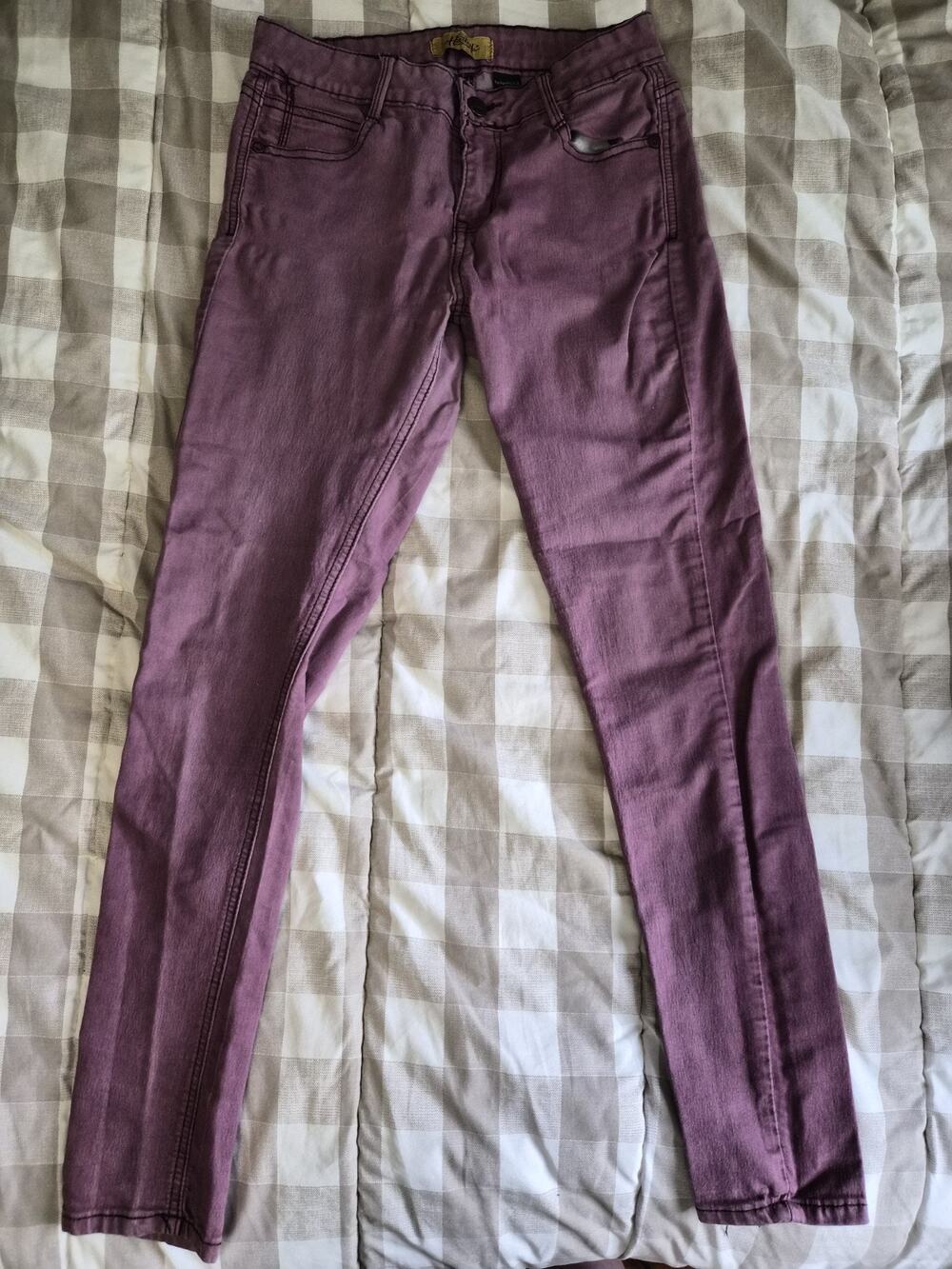 Size 9 Harley Made With Love Jeans Junior's Plum Fuchsia Burgundy Skinny Denim